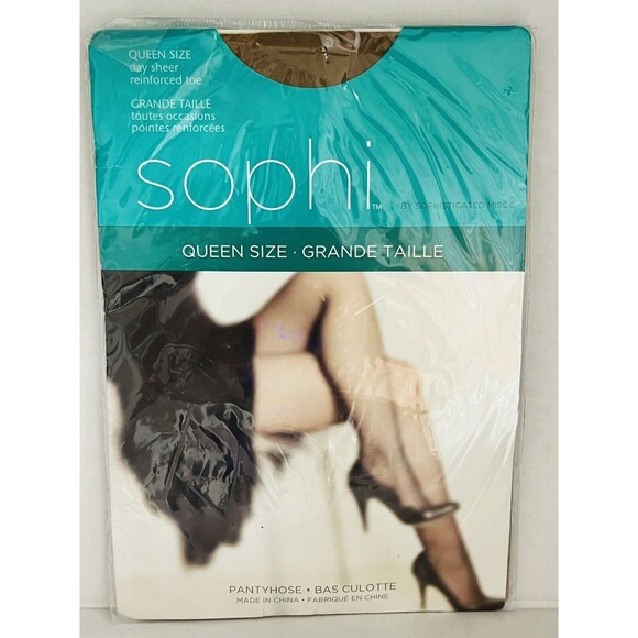 Pantyhose Sophi Sophisticated Miss Queen Size Grande Beige Sheer Reinforced Toe - Picture 2 of 6